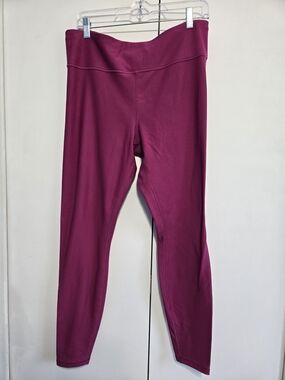 Lululemon Fleece High Rise Running Tight 28" Berry Pink Leggings Size 14